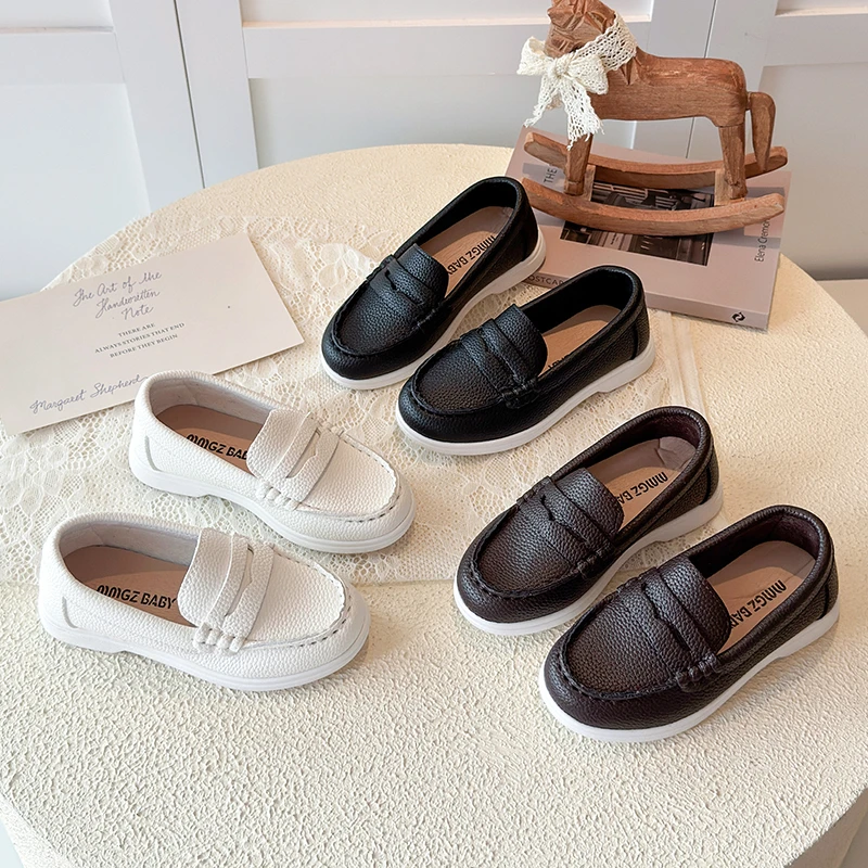 

Kids Slip-on Loafers Soft Non-slip Sole Breathable Upper Lightweight Casual Shoes for School & Daily Wear, All-day Comfort