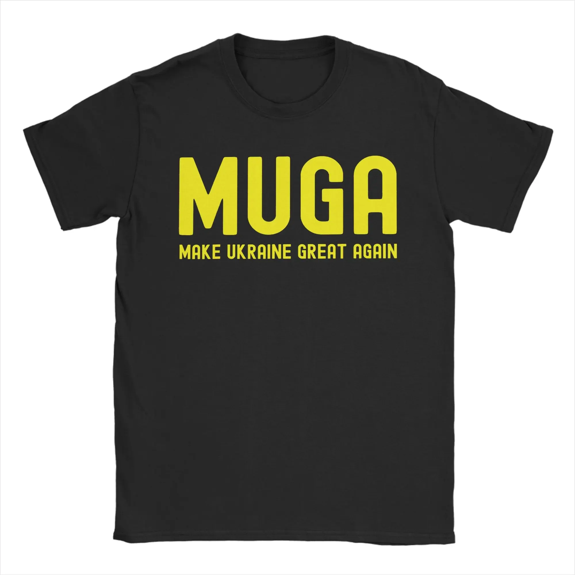 MUGA Make Ukraine Great Again  T-Shirts Men  Novelty 100% Cotton Tees Crew Neck Short Sleeve T Shirt Party Tops