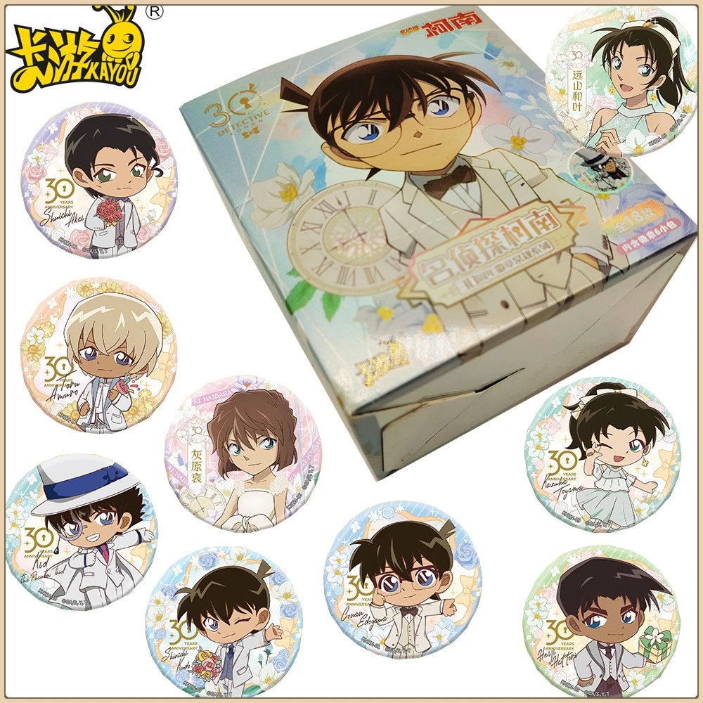 

Genuine Kayou Detective Conan Kid Round Badge Multiple Styles Anime Peripheral Brooches for Clothing Decorative Accessories Gift