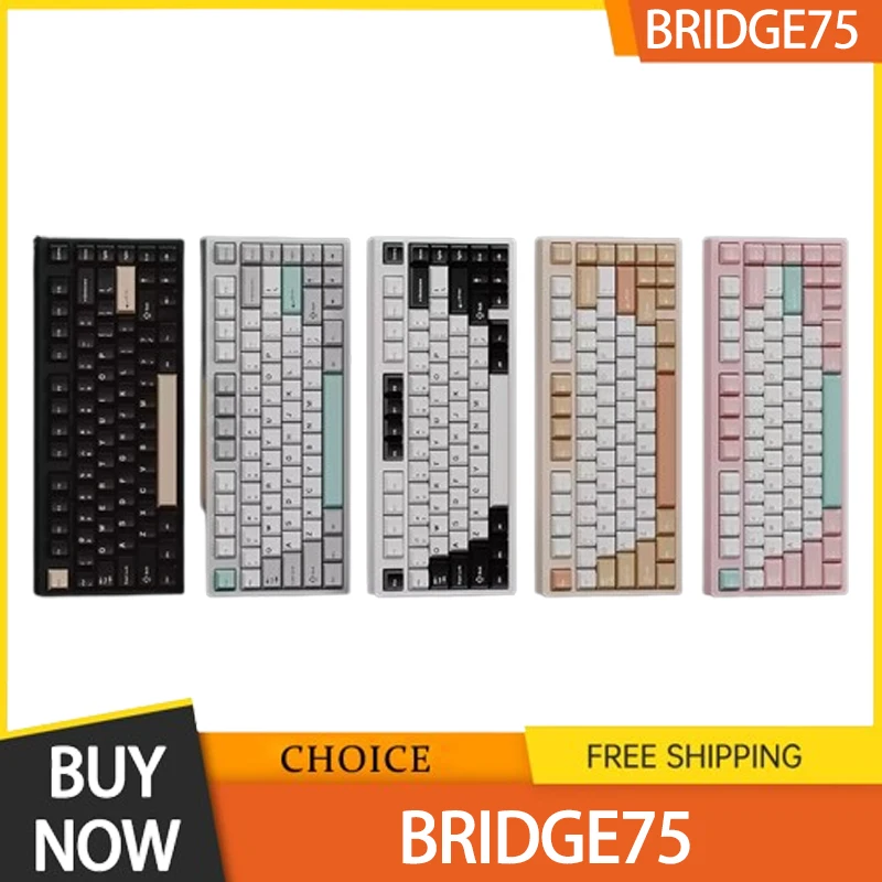 

Bridge75 Mechanical Keyboard Wireless Keyboard 3mode Rgb Custom Long Endurance Aluminium Gamer Keyboard Custom-Made Gift