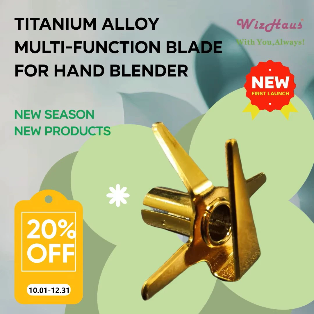 WizHaus HBB003 Titanium Alloy Multi-function Blade for Hand Blender Parts Compatible For Bamix,Tokebi Blender.First Launch Item