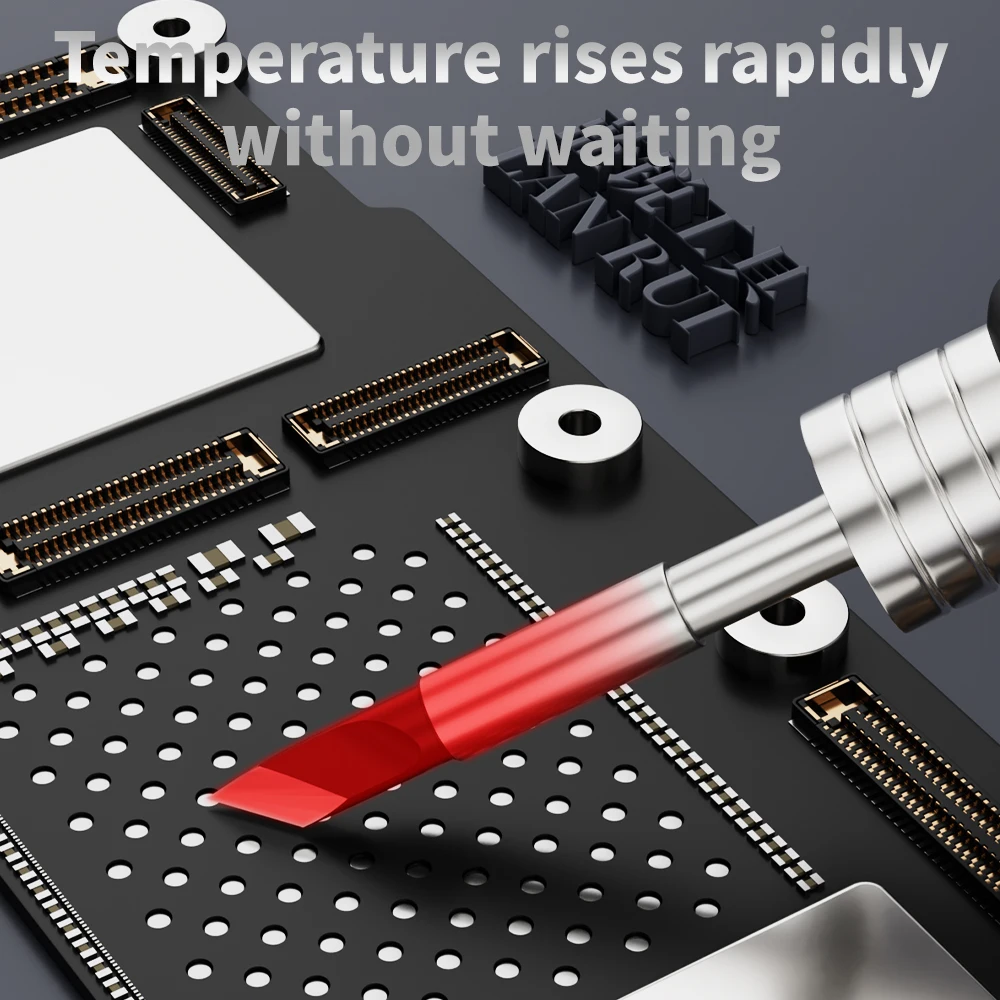Lanrui Rapid Temperature T02 C210 Soldering Iron Tip for Phone Repair Motherboard PCB IC Soldering Jumper Wire Soldering Tools
