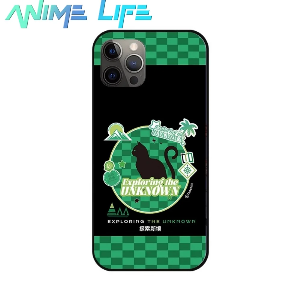 Official Original Exploring New Unknown Idol Star Wang Yibo Glass Phone Case Mobile Phone Shell Anime Cosplay Kids Gift