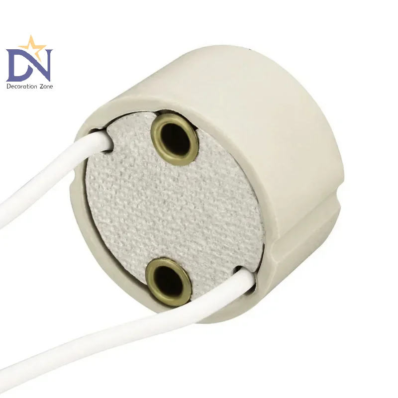 5pcs/Lot GU10 Lamp Base Ceramic Light Holder Socket Connector Adapter Wire For LED Bulb Stand Chandelier Halogen Leds Accessory