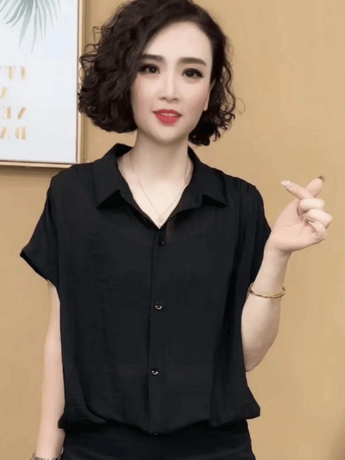 

Летняя модная женская рубашка 2026 года с коротким рукавом, свободного кроя, с воротником, на завязках, с открытым подолом, универсальный повседневный топ-кардиган