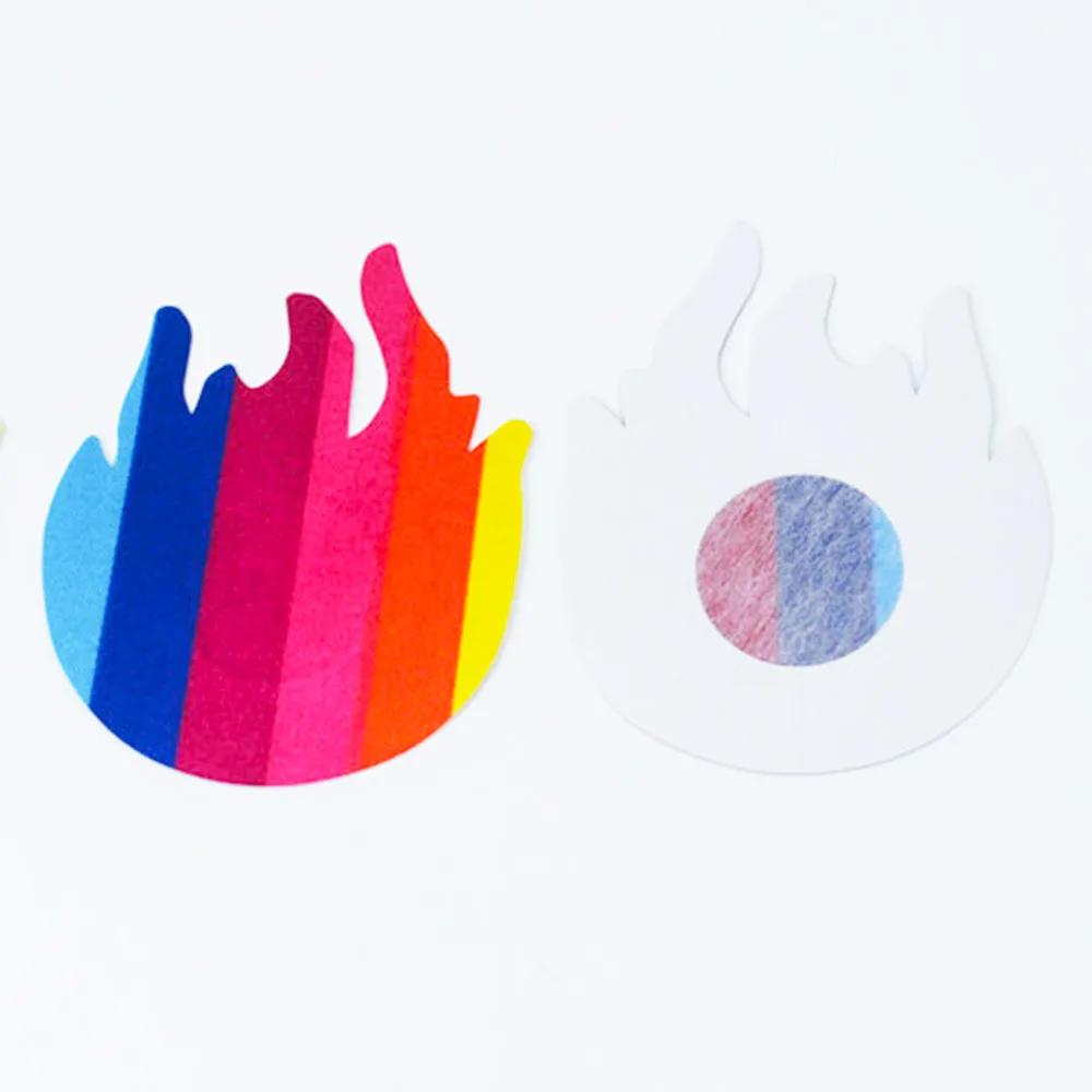 3 أزواج unbra ملصق النساء قوس قزح لاصق الحلمة يغطي منصات الجسم الثدي المتاح الحليب لصق مكافحة أفرغت الصدر الصدرية ملصق #6