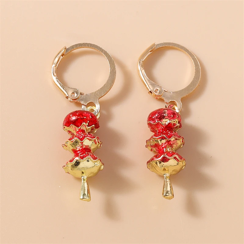 Modische Frucht-Ohrringe für Damen, Erdbeere, Apfel, Mais, Chili, Hängeohrringe, Mädchen, Party, Festival, Schmuck, Geschenke – Detail 25