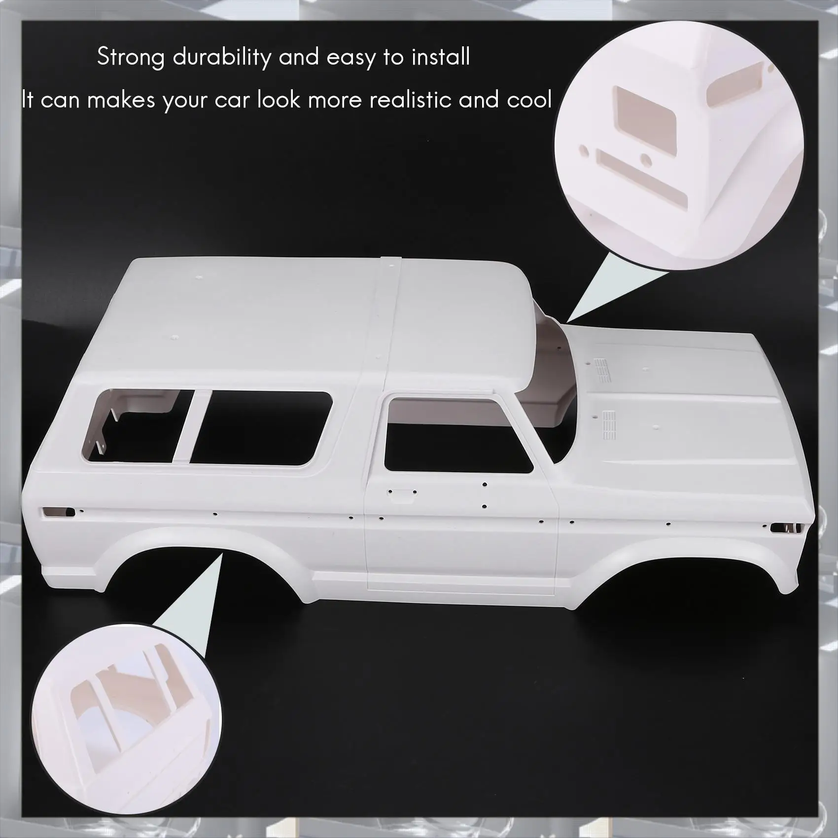A84F-RC Crawler Car Parts Hard Plastic Body Car Shell 313Mm Wheelbase Unassembled Kit For Axial SCX10 90046 Traxxas 4 Ford Bronc