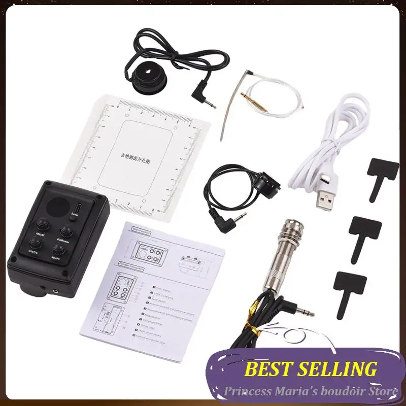 AB30-For DSP Resonance Sound Pickup Guitar Resonant Pickup For Guitar With External Microphone Anti-Howling BT Guitar Pickup