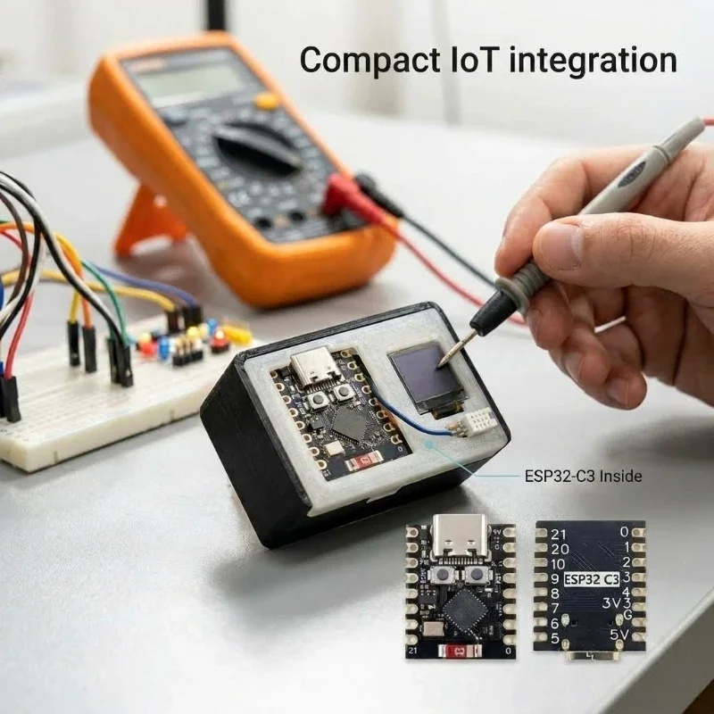 ESP32-C3 Mini Development Board RISC-V WiFi Bluetooth IoT Board Type-C Microcontroller Module for Electronic Programming Project