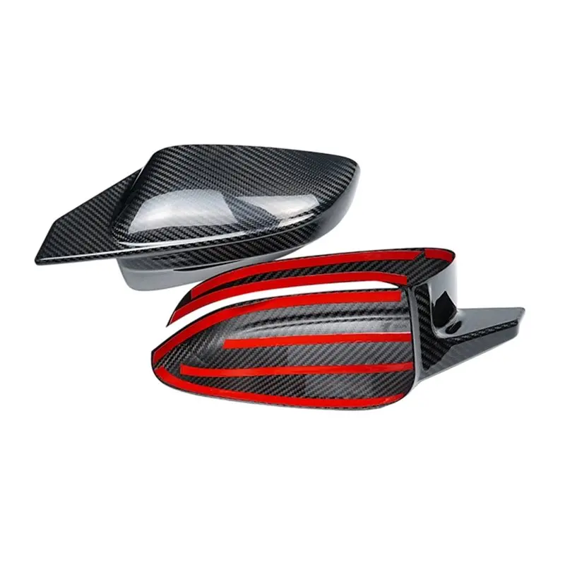 Simple Car Rear View Mirror Cover Side Mirror Caps Carbon Fiber Trim Cover For BMW Series 2 3 4 5 6 7 8 G20 G28 G30 G38 G11