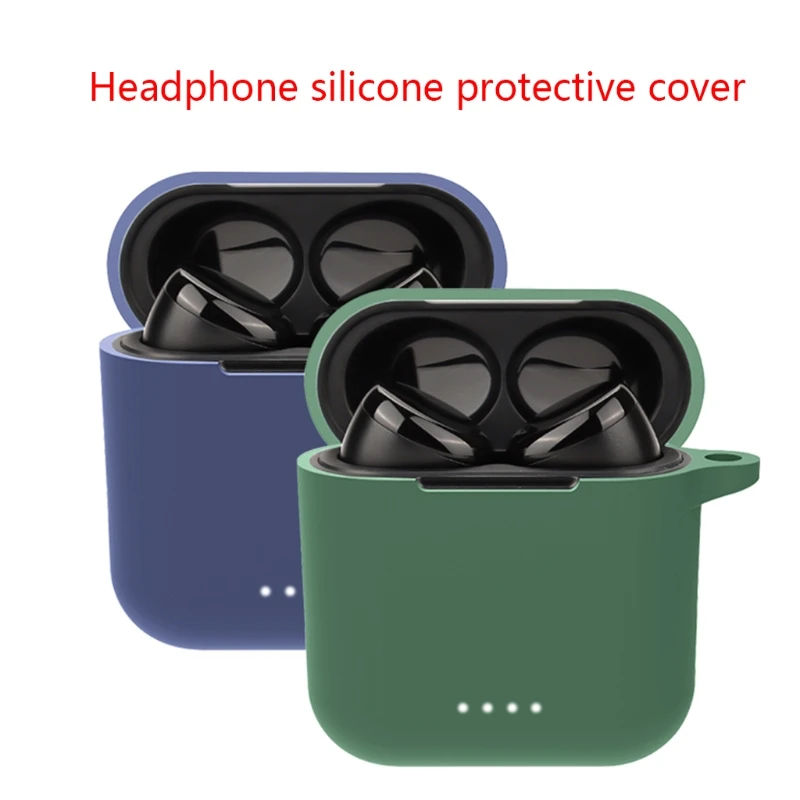 for Case for TOZO T6 Shockproof Wireless Earphone Silicone Sleeve Impact-resistant Anti-dust Washable Cover 896C