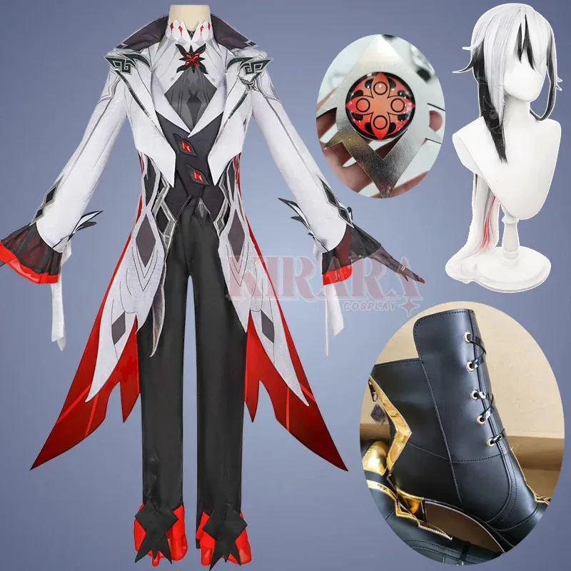 

Arlecchino Косплей Костюм Парик Волосы Игра Impact Fatui Arlecchino Косплей Обувь Аниме Пороприятия Comic Con Вечерние наряды