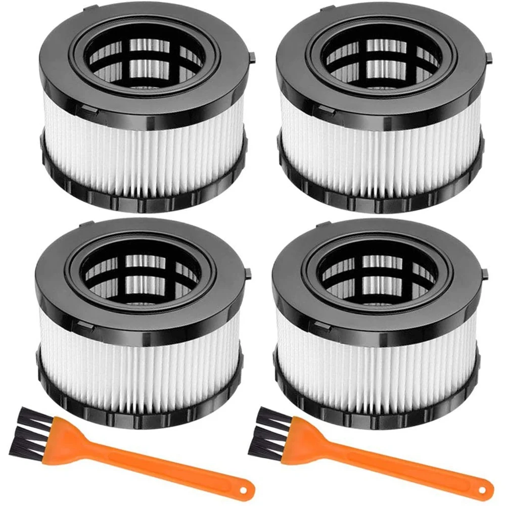 

HEPA Filter Replacement Compatible for DEWALT Wet Dry Vacuum DC5151H DC515 DCV517, 4 Pack with 2 Cleaning Brushes