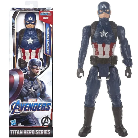Hasbro Marvel Legends The Avengers Titan Hero Series Spiderman Black Panther Captain America 12 tums actionfigur modellleksak 8 best sales Kapten Amerikas actionfigur - №3