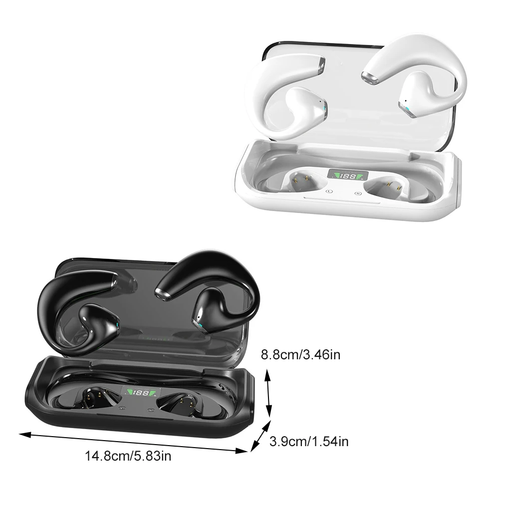 Lekkie słuchawki douszne z technologią przewodnictwa powietrznego dla naturalnego dźwięku - dźwięk radia 9D