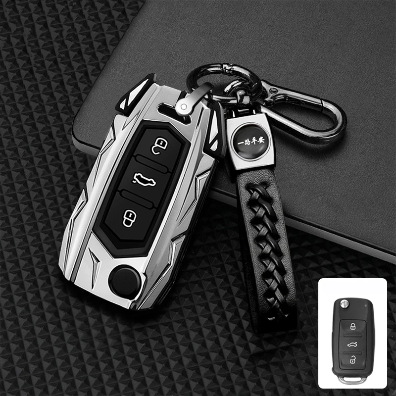 

Автомобильный флип-чехол из цинкового сплава для Volkswagen VW Polo Passat Tiguan Golf 7 GTI MK7 Beetle Caddy Skoda Octavia A7 A8 Kodiaq