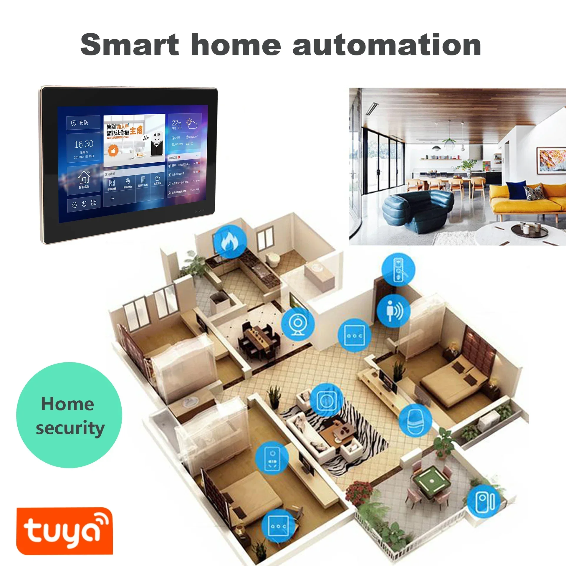 2025 Multi Apartamento Intercom Smart Tuya Vídeo Porteiro POE Alimentado com Sistema de Desbloqueio de Relé