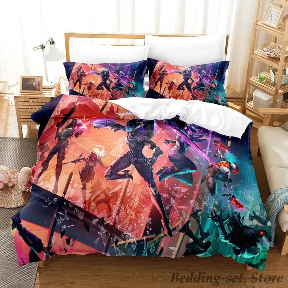 

2023 Game League of Legends Wild Rift Bedding Set Single Twin Full Queen King Size Bed Set Adult Kid Bedroom Duvetcover Sets