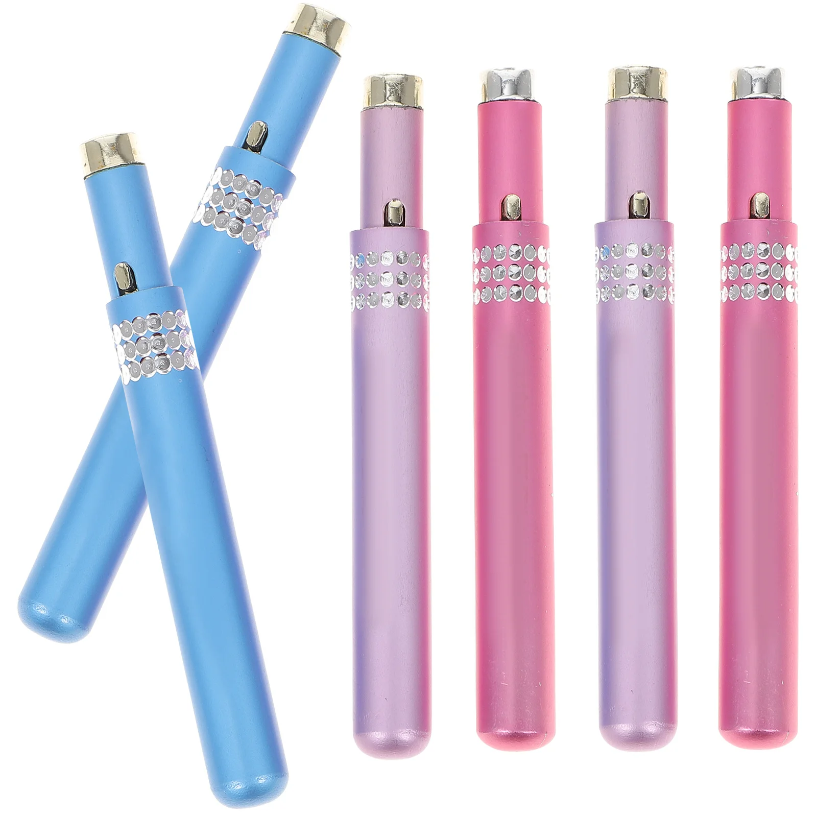 6 uds cepillo de labios de Metal retráctil aplicador de pinceles maquillaje multifuncional viaje