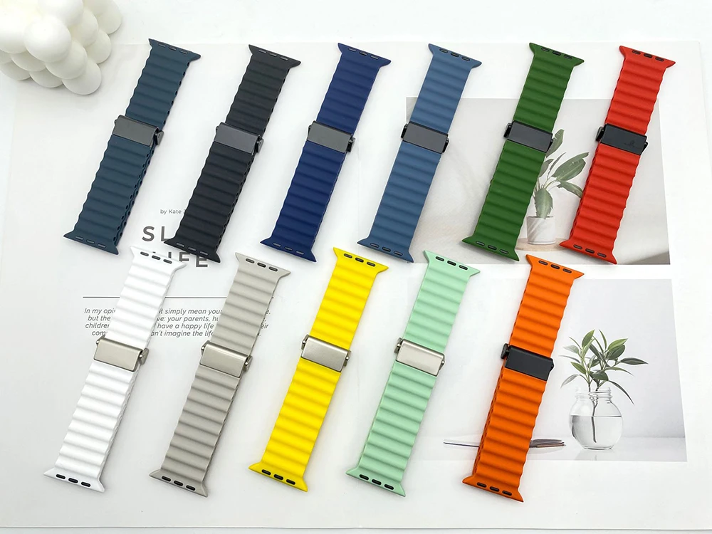 Silicone Band for Apple watch Ultra Series 10 9 7 8 5 6 SE 49mm 45mm 46mm 42mm 44mm 40mm 41mm Sport bracelet correa iWatch Strap