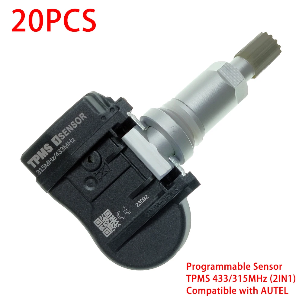 Programmable Sensor 315/433MHz 2in1 TPMS Metal Tire Pressure Sensor Universal Unlimited Edit Compatible For AUTEL Tools