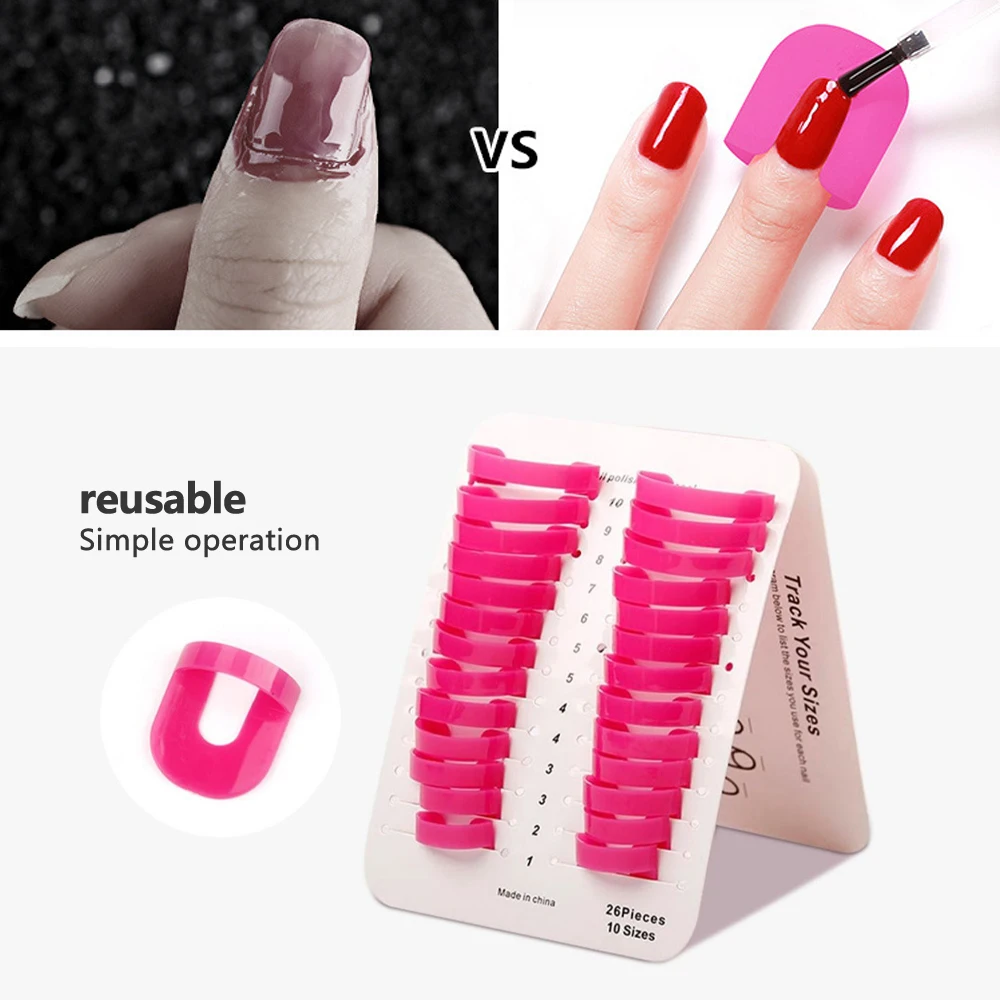 LULAA-Herramienta de manicura para mujer, accesorio de belleza para el cuidado de las uñas, 26 piezas, modelo de esmalte a prueba de derrames, pegamento de desbordamiento