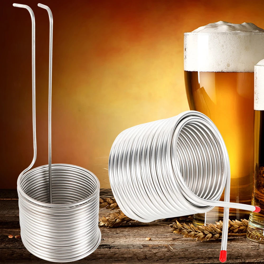 

Beer Cooling Coil Pipe Immersion Wort Chiller Cooling Coil Pipe Stainless Steel for Home Brewing