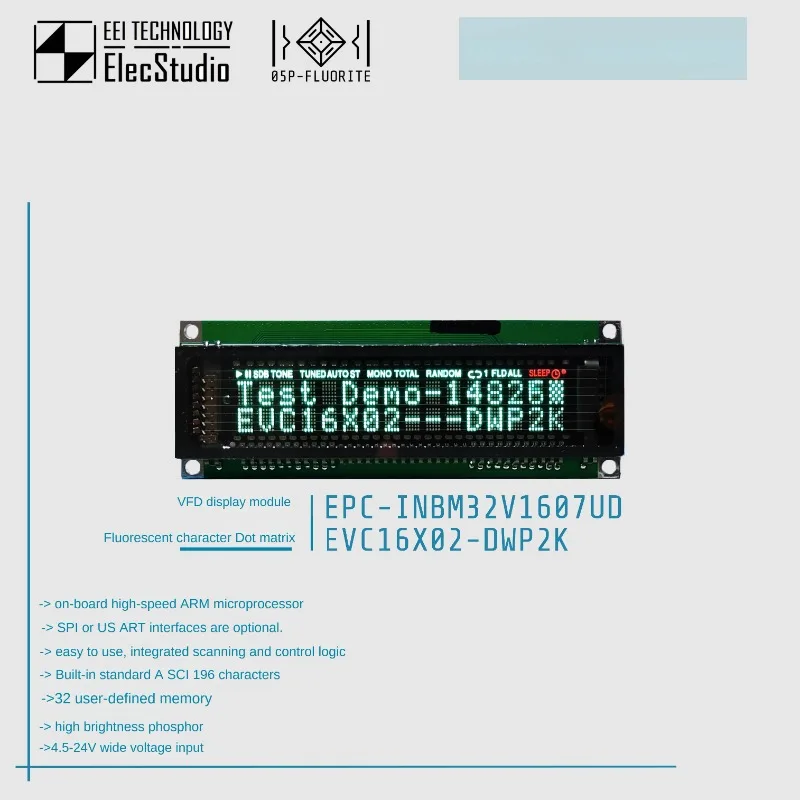 VFD Display VFD Fluorescent Screen Clock Screen VFD1602 LCD1602 Supports Arduino STM32