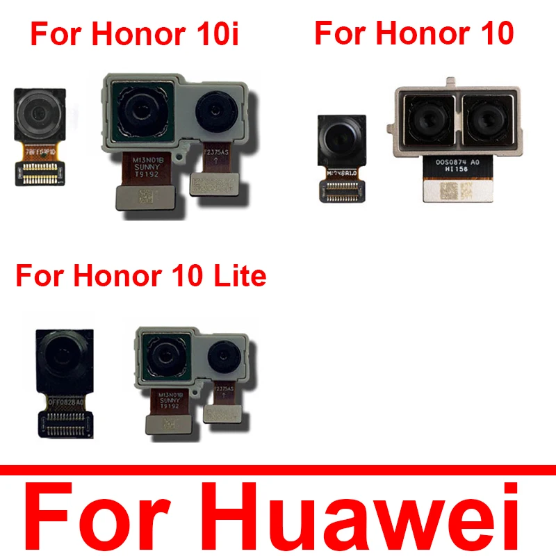 Rear Front Camera For Huawei Honor 10 10Lite 10i HRY-LX1T Back Big Camera Front Facing Small Camera Flex Cable Ribbon Repair