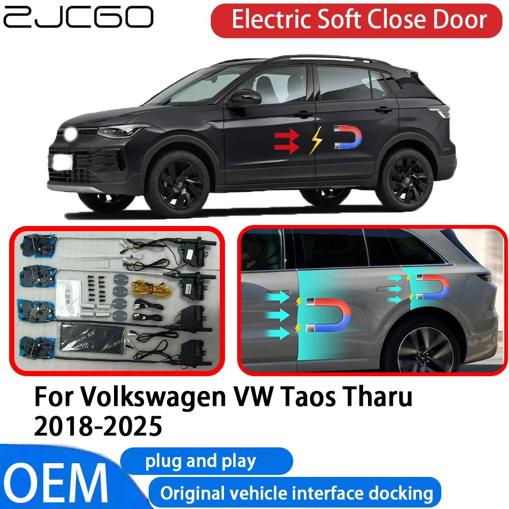 

for Volkswagen VW Taos Tharu 2018-2025 Car Automatic Electric Soft Close Door Closer System OEM Plug and Play Comfort Closing