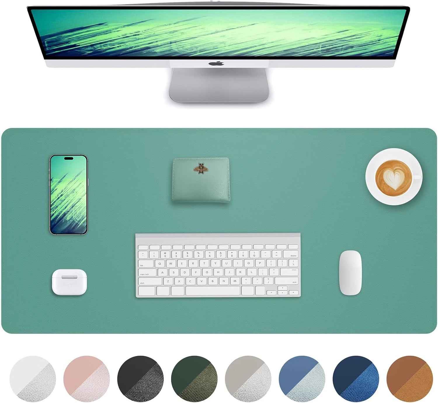 

Leather Desk Pad Protector, Mouse Pad, Office Mat, Non-Slip PU Leather Blotter, Laptop Desk Pad, Waterproof Writing Pad for Home