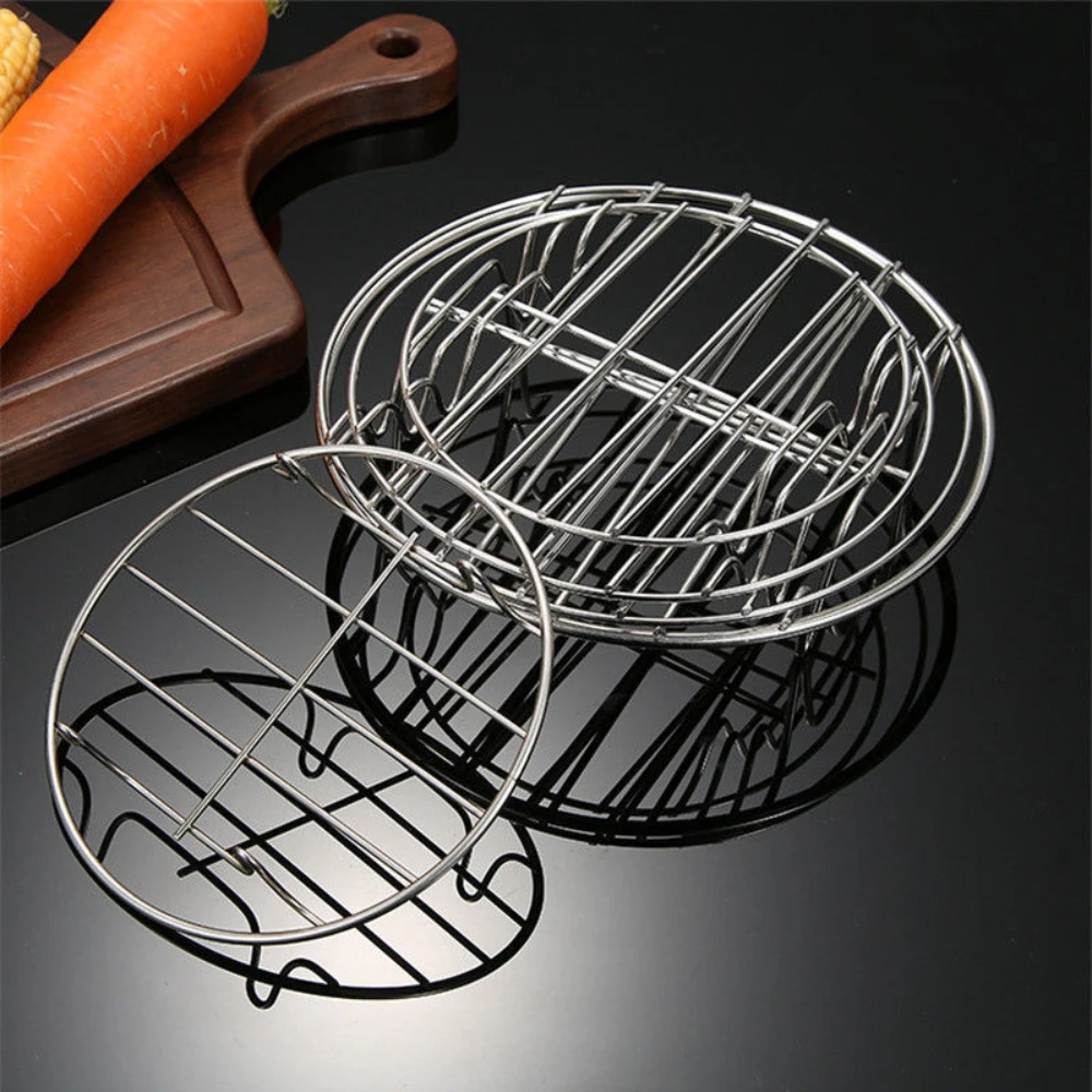 Air Fryers Accessories Stainless Steel Cooking Steaming Racks for Steaming Vegetables and Rice Racks for Kitchen Tools freidora