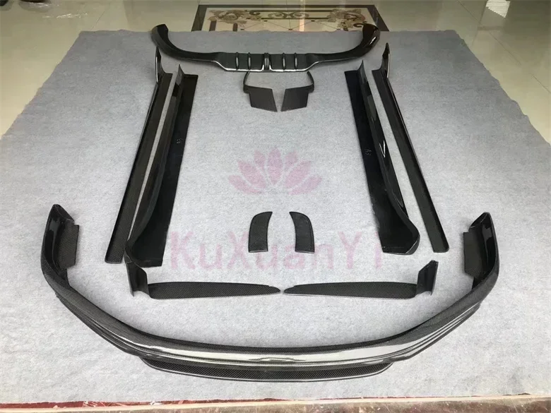 Te-Chart Style Carbon Fiber Body Kit Bumper Front Lip Separator Side Skirt Rear Diffuser Body Kit for Porsche 992 911 2019-2022