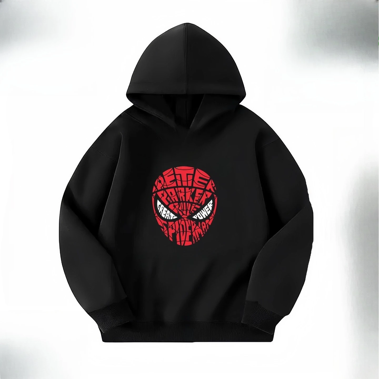 

Marvel Spider-Man Hooded Sweatshirt for Boys and Girls, New Autumn/Winter Style, Stylish and Versatile, Fleece-Lined Top