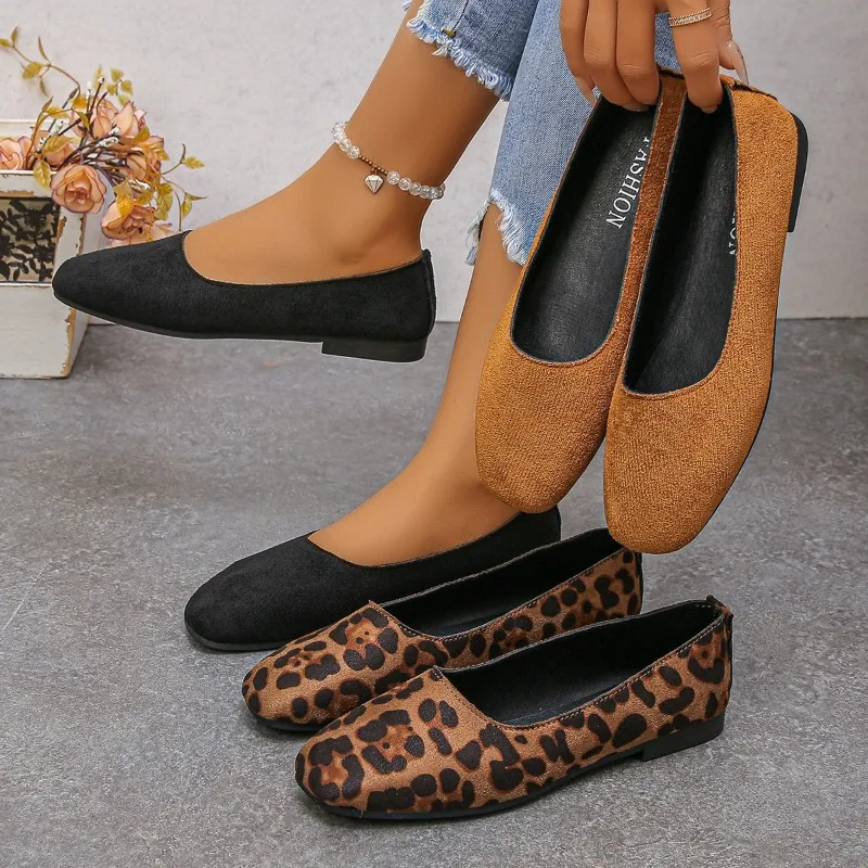 

Fashion New 2025 Round Toe Lightweight Shallow Elegant Casual Shoes Spring Autumn New Comfortable Sports Flat Shoes