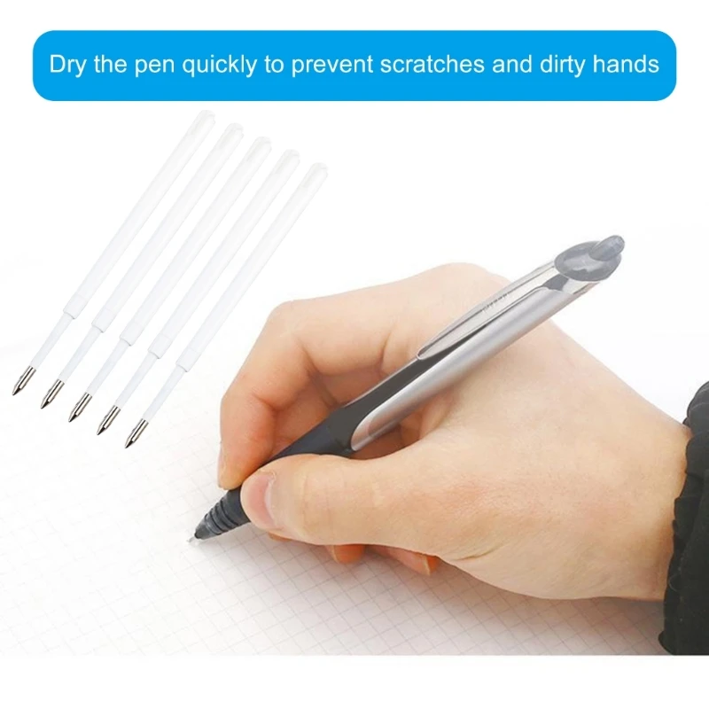 100Pcs Replaceable Ballpoint Pen Refills For Retractable Ballpoint Pen, 1.0mm, Smooth to Write,Quick Drying For Office
