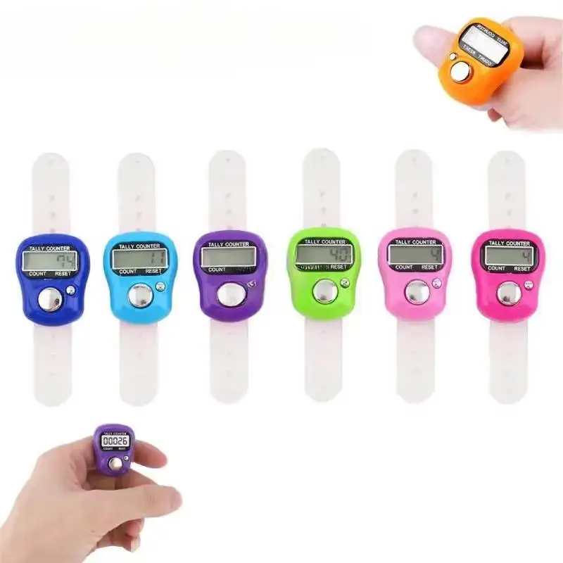 Hot Sale Mini Digital Finger Tally Counter With Adjustable Strap Easy Reset For Prayer Sports Inventory Counting