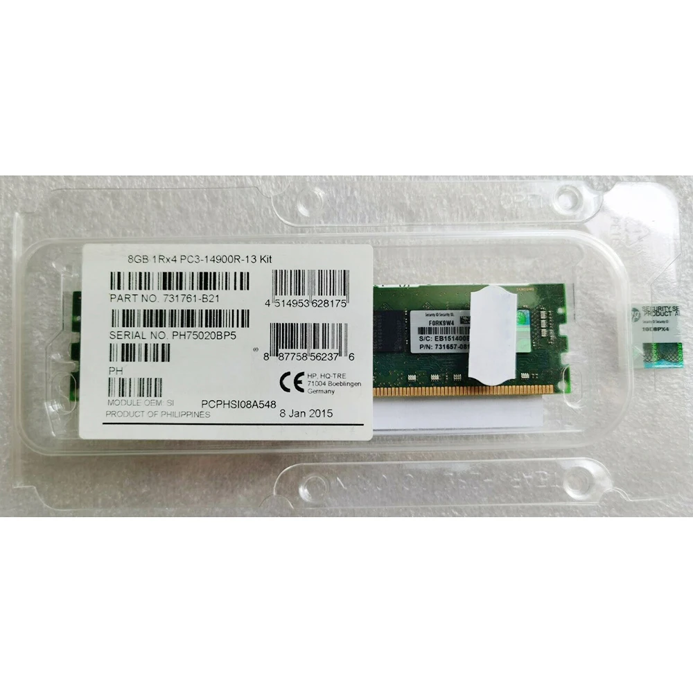 

731761-B21 731657-081 735303-001 8GB DDR3 1866 1RX4 PC3-14900R Server Memory