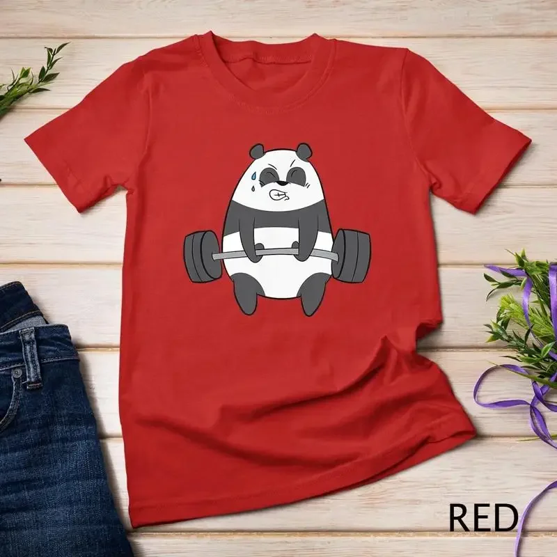 Panda Weightlifting Fitness Panda Gym Funny Panda T Shirt Unisex T shirt