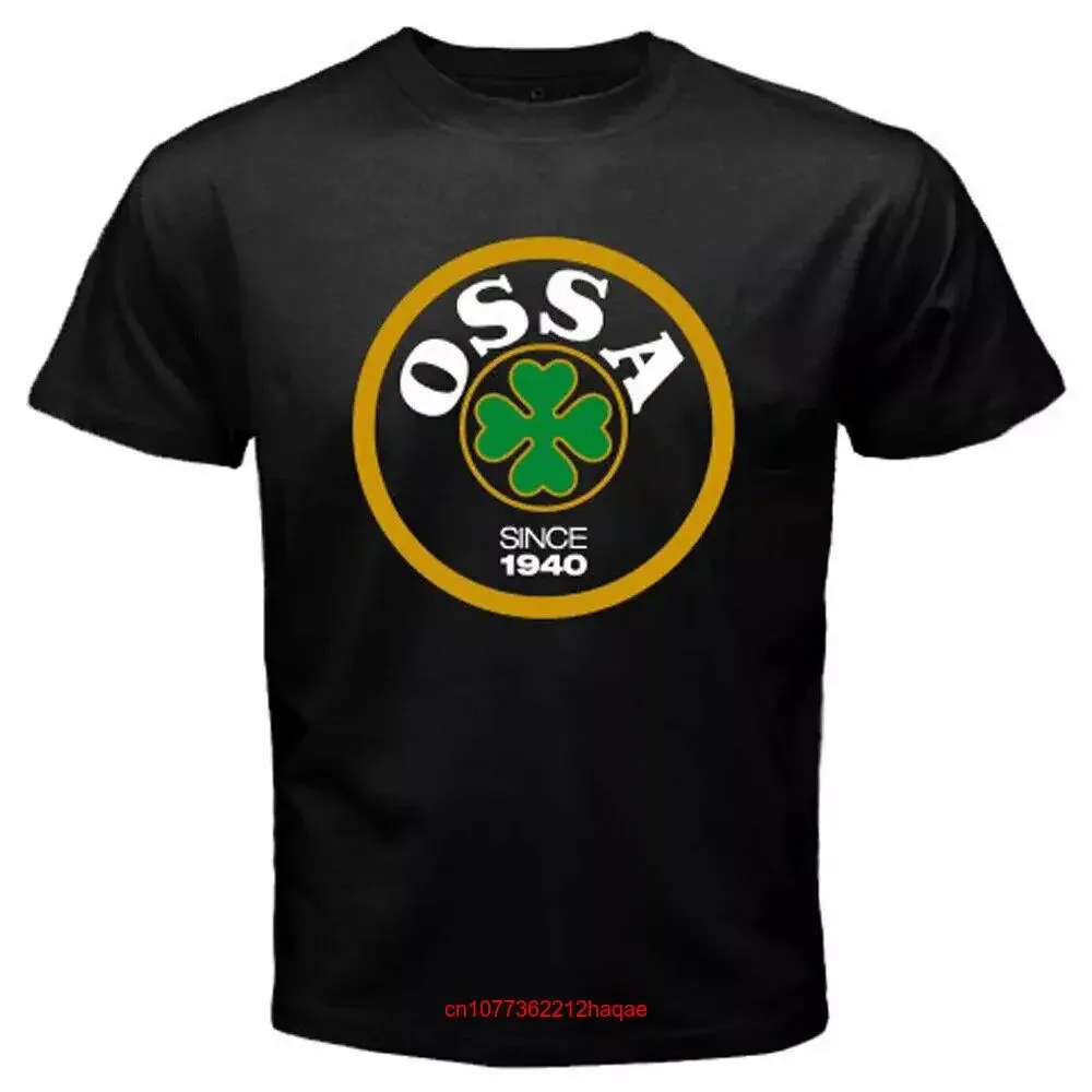 OSSA Logo Classic Retro Motorcycle Men's Black T Shirt Size S to 5XL long or short sleeves