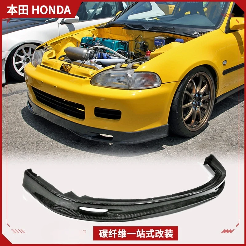 1992-95 Suitable For Honda Three-door Version EG Civic SPOON Carbon Fiber Front Lip Small Surround, Front Shovel Chin