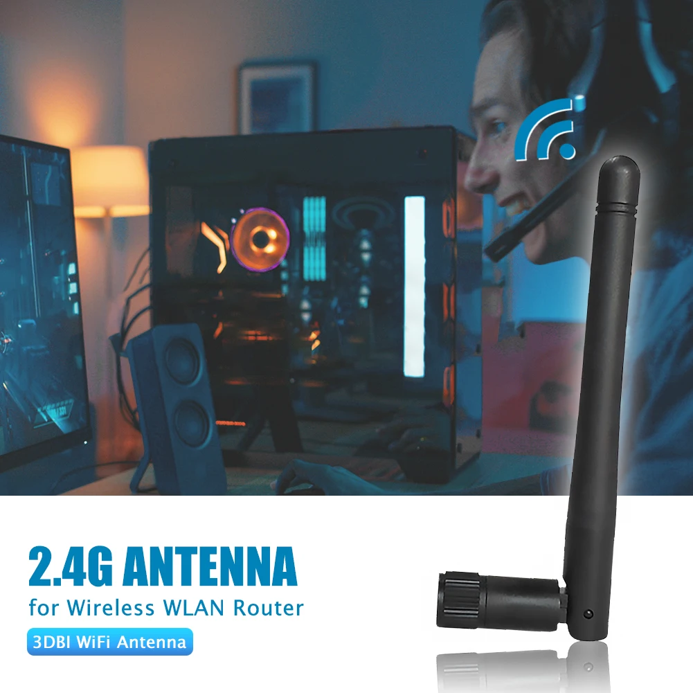 WiFi 2.4GHz 3dBi WiFi アンテナ防水広角調整可能な交換用アンテナ WiFi ルーター無線ネットワークカード用