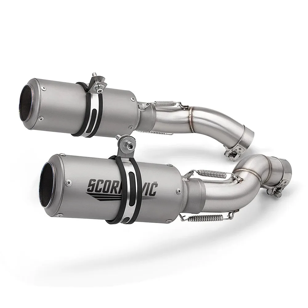 For Suzuki Hayabusa GSX1300R 2021-2024 GSXR1300 Escape Motorcycle Titanium Exhaust Pipe With Mid Link Pipe Muffler 51MM Slip-On