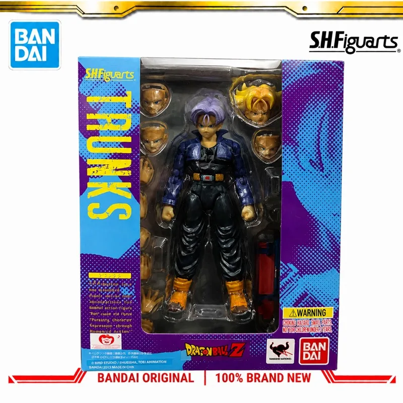In Stock Bandai Original S H Figuarts Dragon Ball Trunks Action Figure Model Doll Brand New Boxed Anime Characters Toys Model