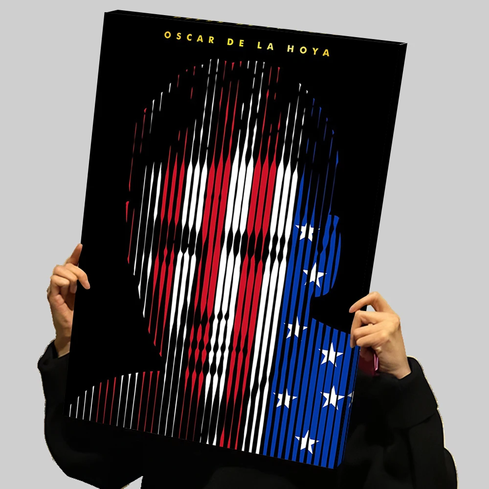 Оскар Де Ла Хоя Боксерские принты Плакат Настенные украшения Гостиная Пользовательский бокс Холст Картина Настенное искусство Декоративная картина для дома