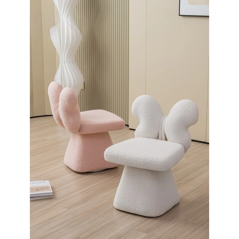 كرسي مكياج دوار لغرفة النوم، مقعد تزيين فاخر وخفيف الوزن #3