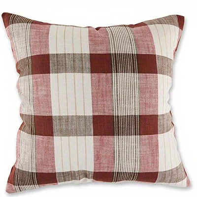 Home Decor Plaid Pattern Decorative Throw Pillow Covers Pattern Cushion Cover Suitable for Sofa Bedroom Car Pillow Cover