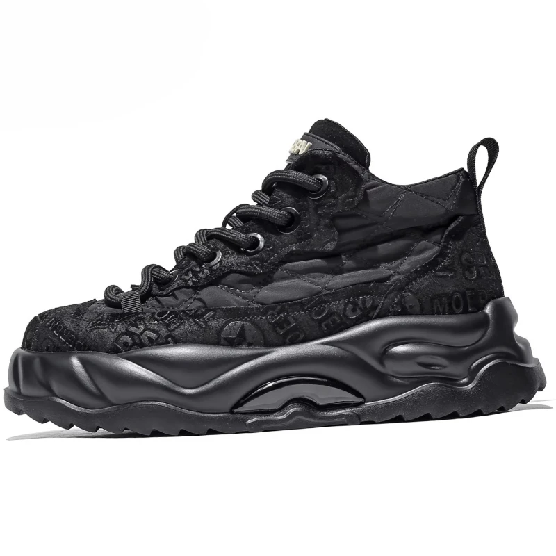 Male Casual Sneakers Height-increasing Shoes for Men's Genuine Leather Comfortable Breathable Thick Bottom Increase Board Shoes