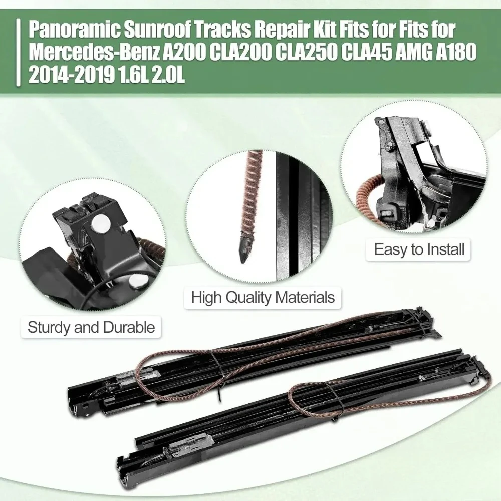 A1767800075+A1767800175 Panoramic Sunroof Sliding Track for 2014-2019 Mercedes CLA-Class W176 C117 A200 CLA200 CLA250 CLA45 AMG